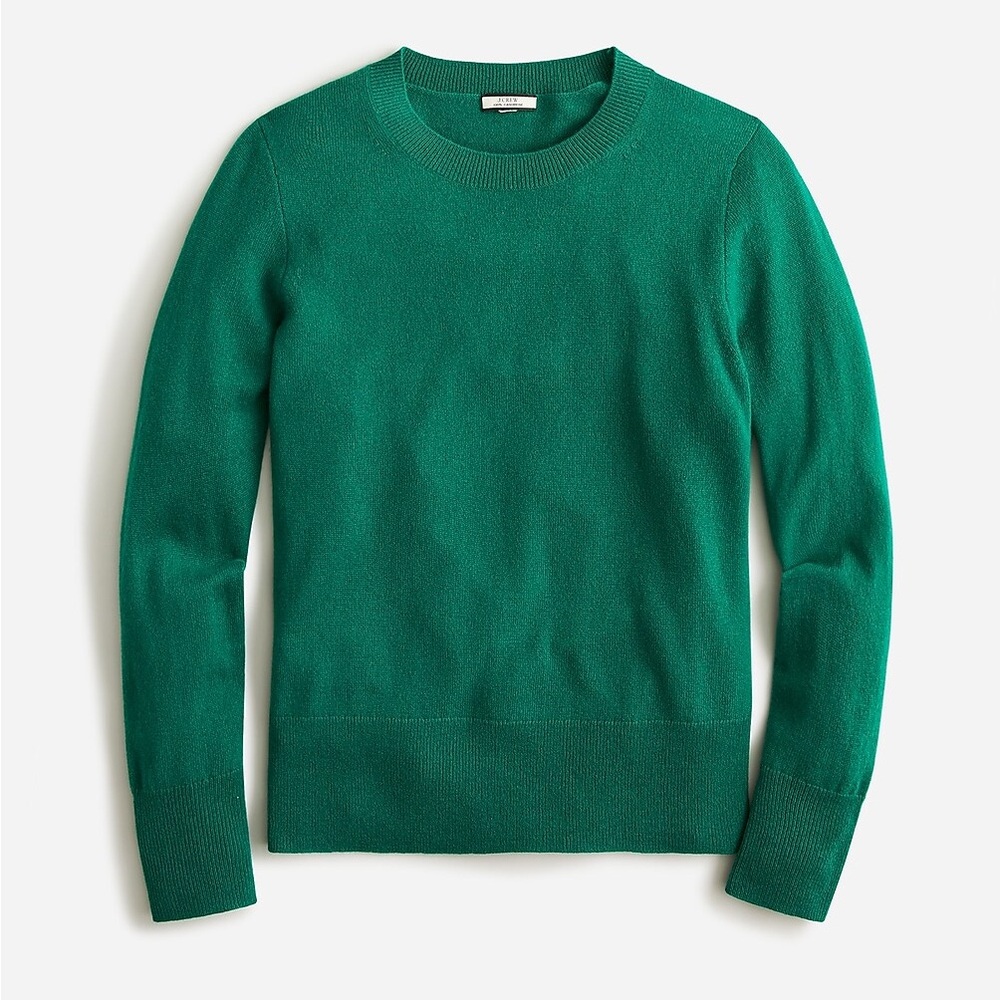 New without tags J. Crew Classic Fit Cashmere Sweater Green Small BA400
